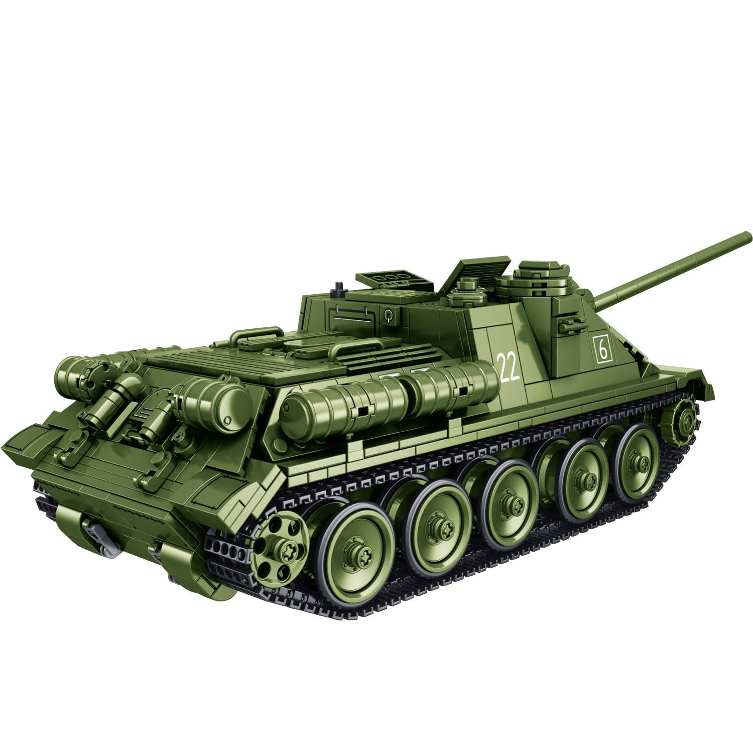 SU-100 tank - Building Set | Power Brickz