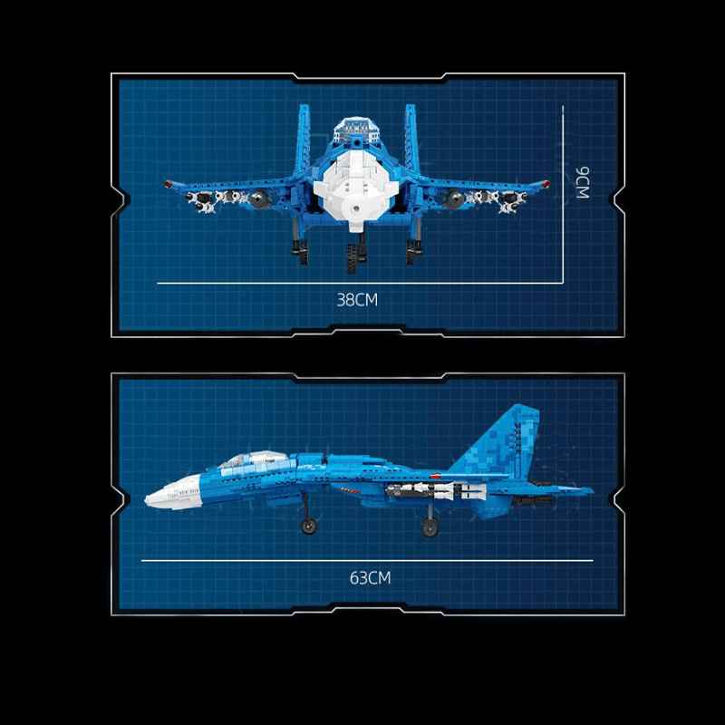 SU-35 Fighter - Building Set | Power Brickz