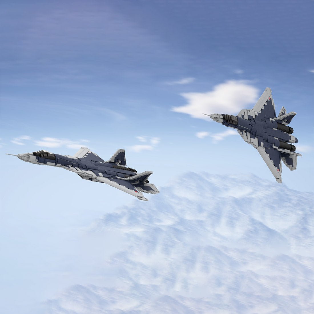 Su-57 Combat Aircraft - Building Set | Power Brickz