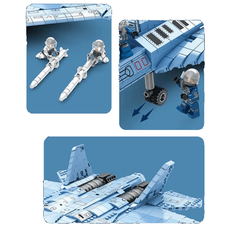 SU-57 Heavy Fighter - Building Set | Power Brickz