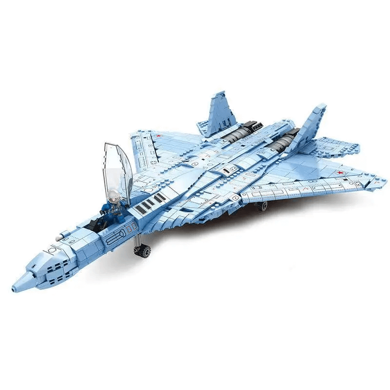 SU-57 Heavy Fighter - Building Set | Power Brickz