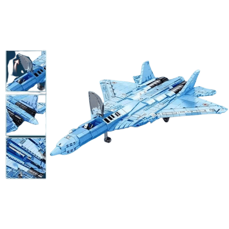 SU-57 Heavy Fighter - Building Set | Power Brickz