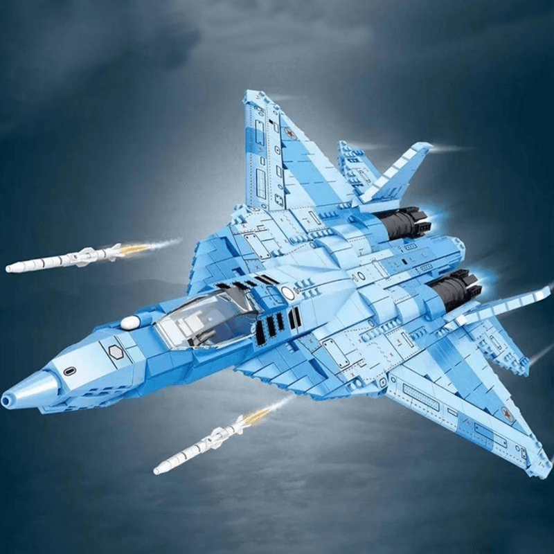SU-57 Heavy Fighter - Building Set | Power Brickz