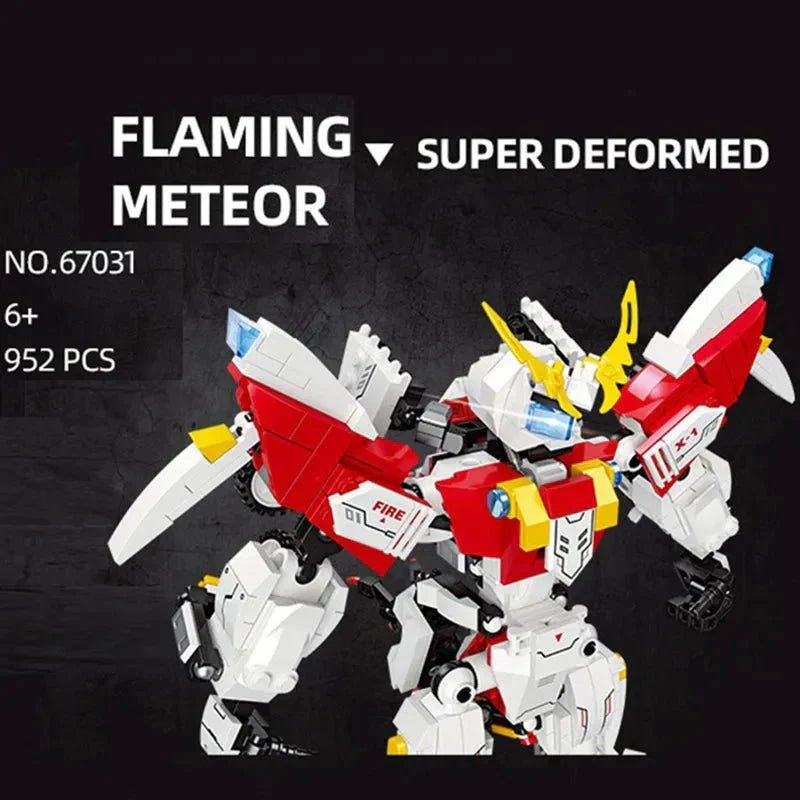 Super Deformed Flaming Meteor Mecha Robot Warrior Bricks Toy | 952pcs - Power Brickz