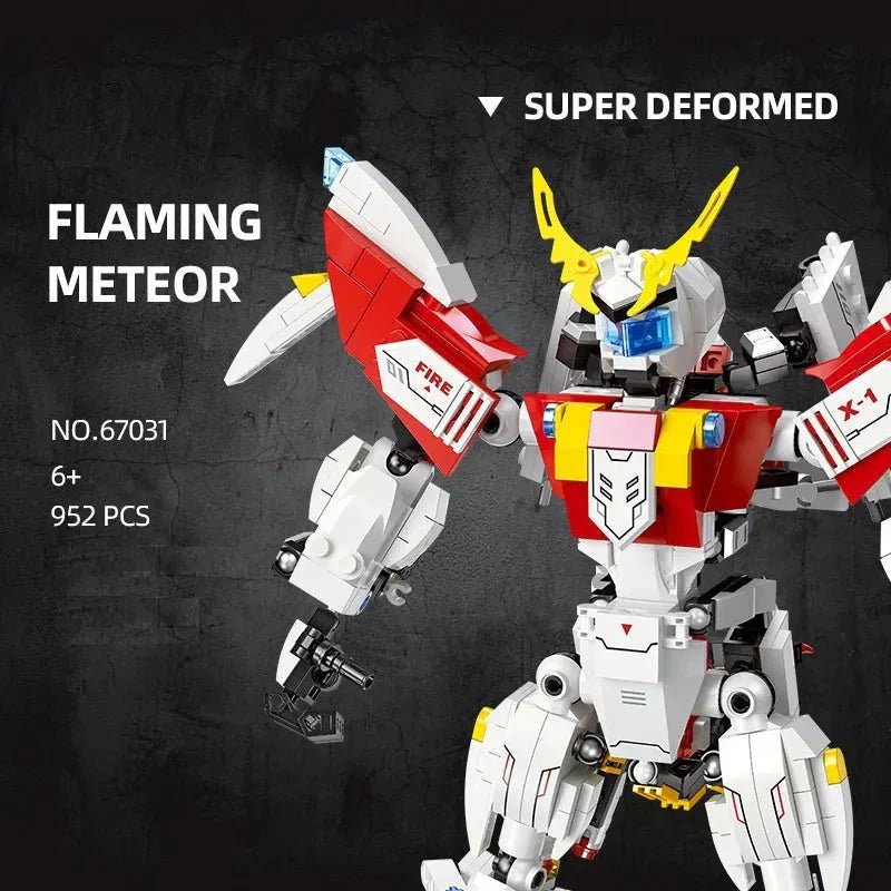 Super Deformed Flaming Meteor Mecha Robot Warrior Bricks Toy | 952pcs - Power Brickz
