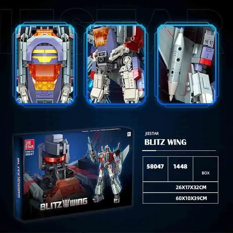 Super Hero Blitz Wing Mecha Robot Warrior Bricks Toy - Power Brickz