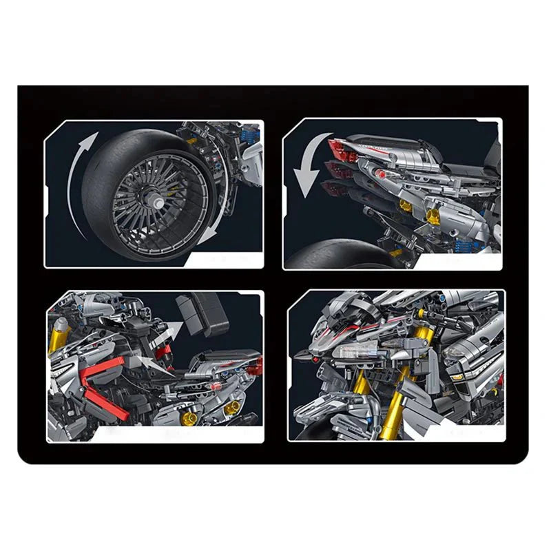 Hyper Naked Street Bike - Building Set | Power Brickz