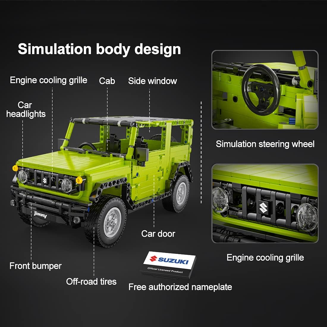 RC Japan Compact 4x4 SUV - Building Blocks Set | Power Brickz