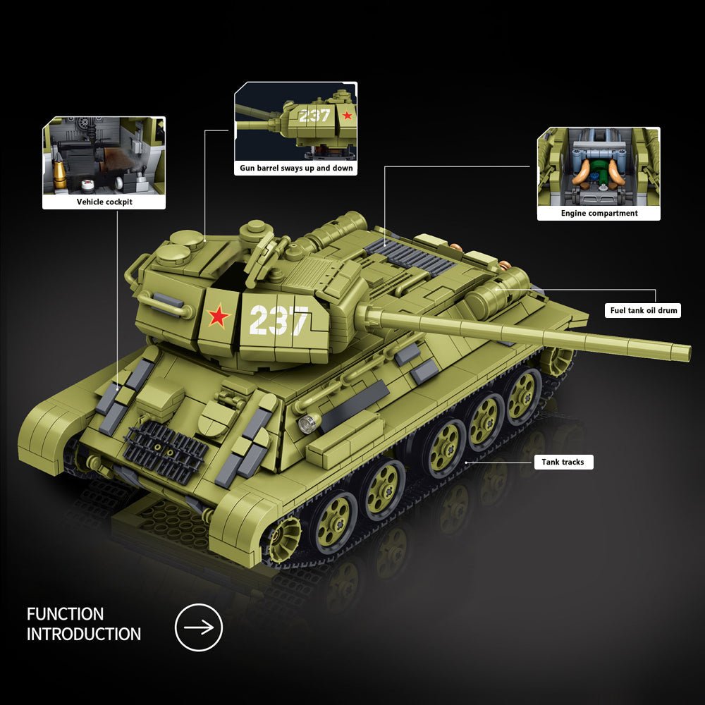 T-34 tank - Building Set | Power Brickz