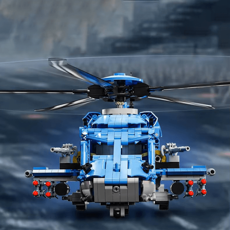 Tactical Gunship Helicopter - Building Set | Power Brickz