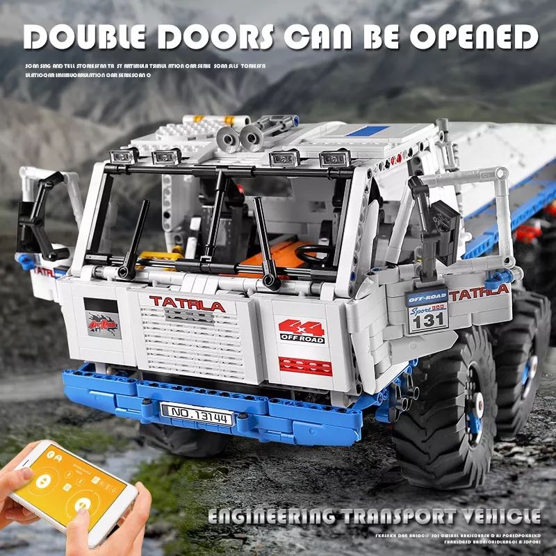 RC Heavy 8x8 Utility Truck - Building Blocks Set | Power Brickz