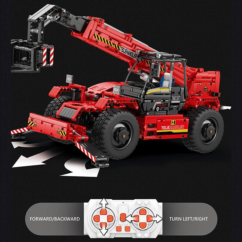 Telescopic Arm Forklift - Building Set | Power Brickz