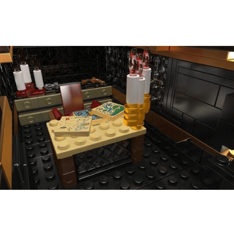 Black Pirate Ship - Building Set | Power Brickz