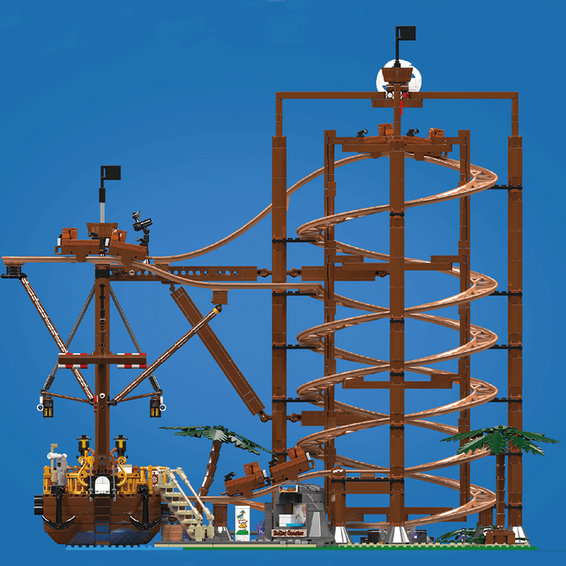 The Pirate Roller Coaster - Building Set | Power Brickz