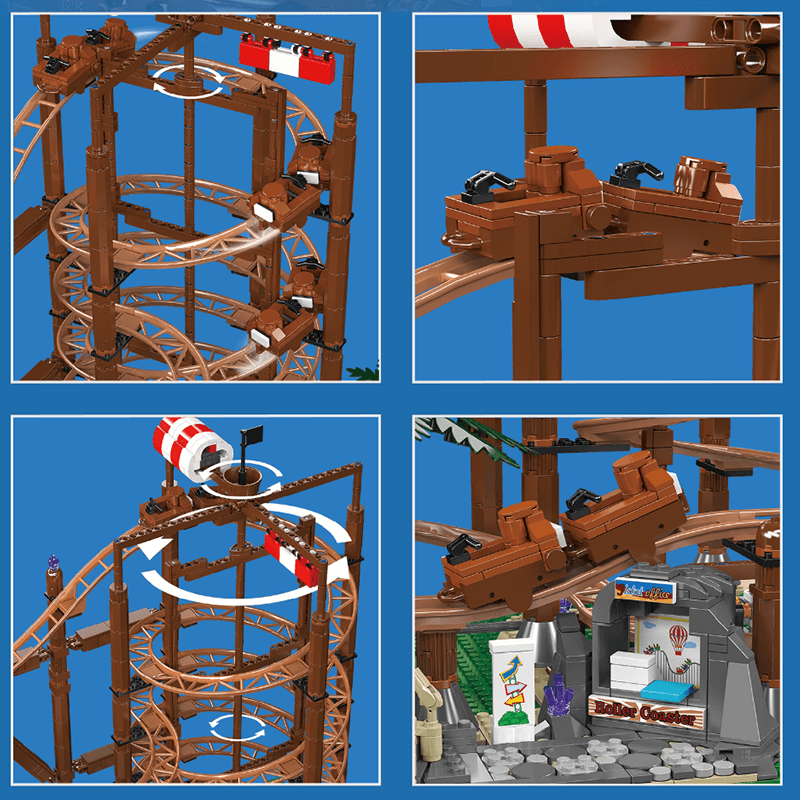 The Pirate Roller Coaster - Building Set | Power Brickz