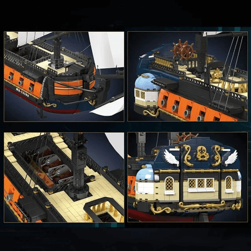 Classic Sailing Ship Explorer - Building Set | Power Brickz