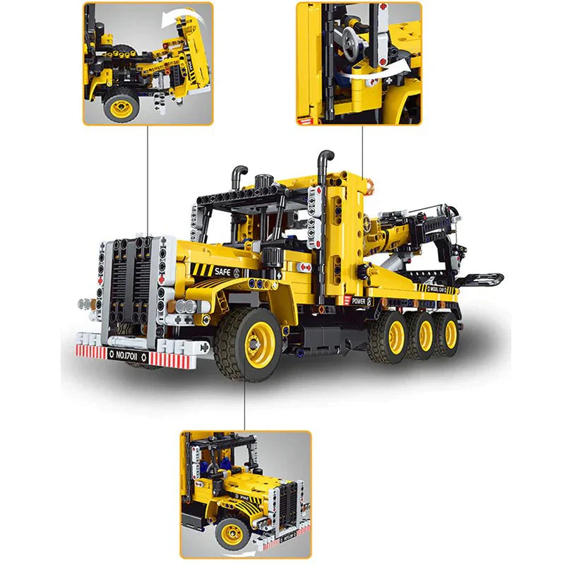 Heavy-Duty Tow Truck - Building Blocks Set | Power Brickz