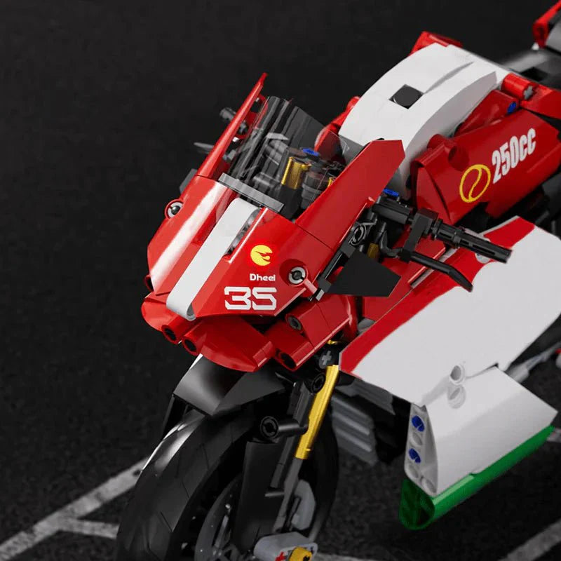 Track-Ready Sport Bike - Building Set | Power Brickz