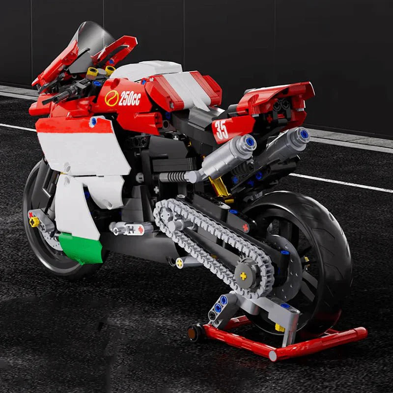 Track-Ready Sport Bike - Building Set | Power Brickz