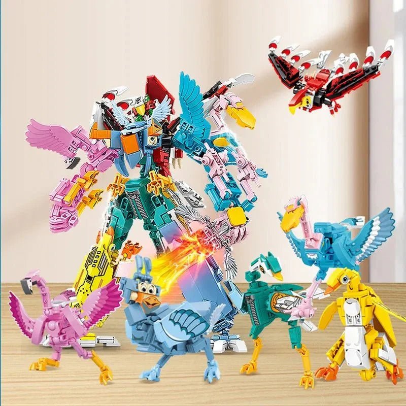 Transformation Flying Birds Robot Sky Knight | 693pcs - Power Brickz