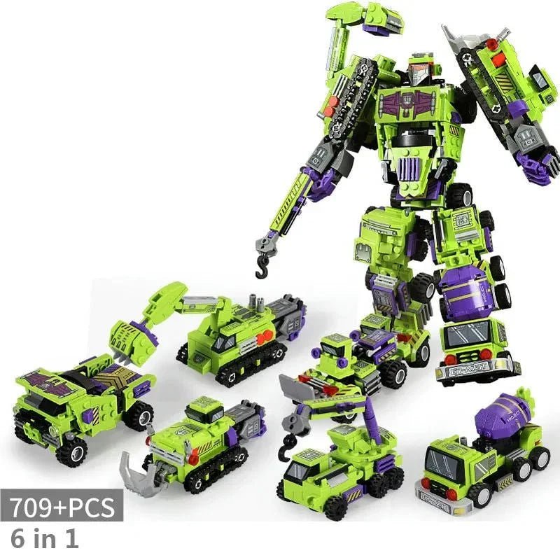Transformers Mecha Robot Engineering Vehicle Bricks Toy | 709pcs - Power Brickz