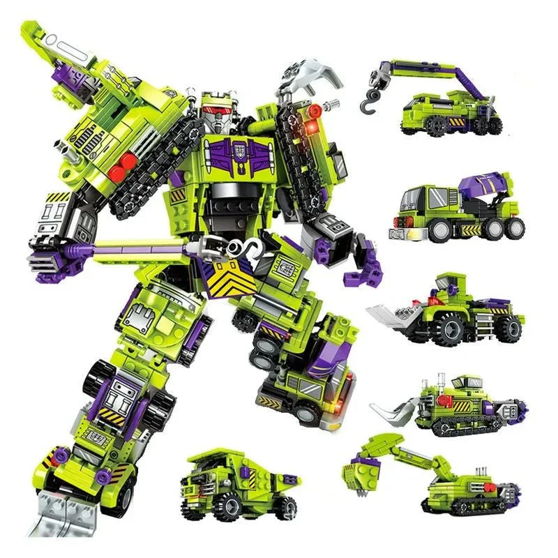 Transformers Mecha Robot Engineering Vehicle Bricks Toy - Building Set | Power Brickz