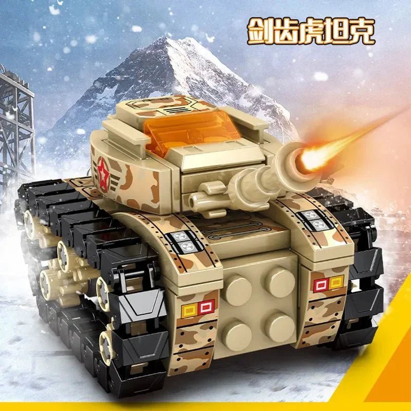 Transformers Mechanical Robot Tank Fighter Bricks Toy | 894pcs - Power Brickz