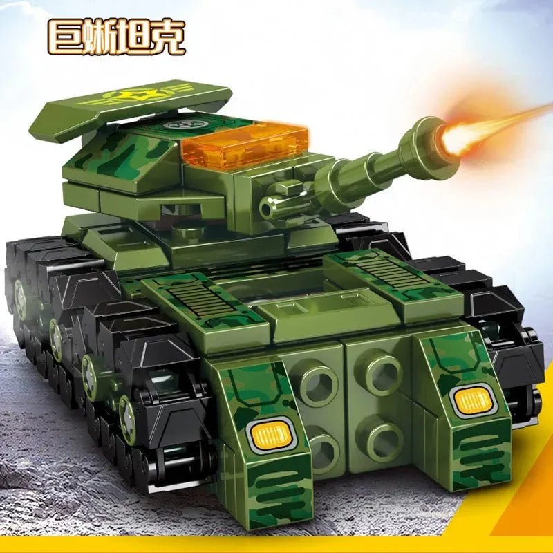 Transformers Mechanical Robot Tank Fighter Bricks Toy | 894pcs - Power Brickz