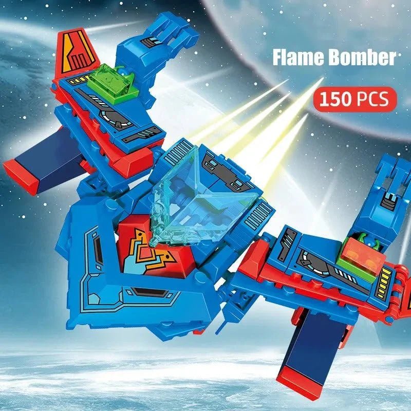 Transforming Flaming War Mecha Robot | 717pcs - Power Brickz