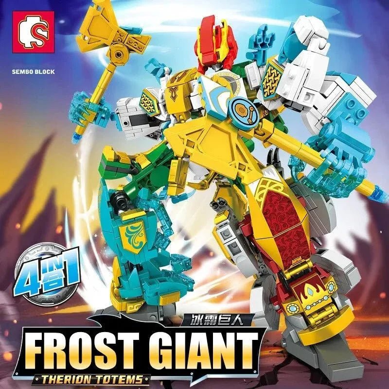 Transforming Mecha Robot Therion Totems Bricks Toy | 868pcs - Power Brickz