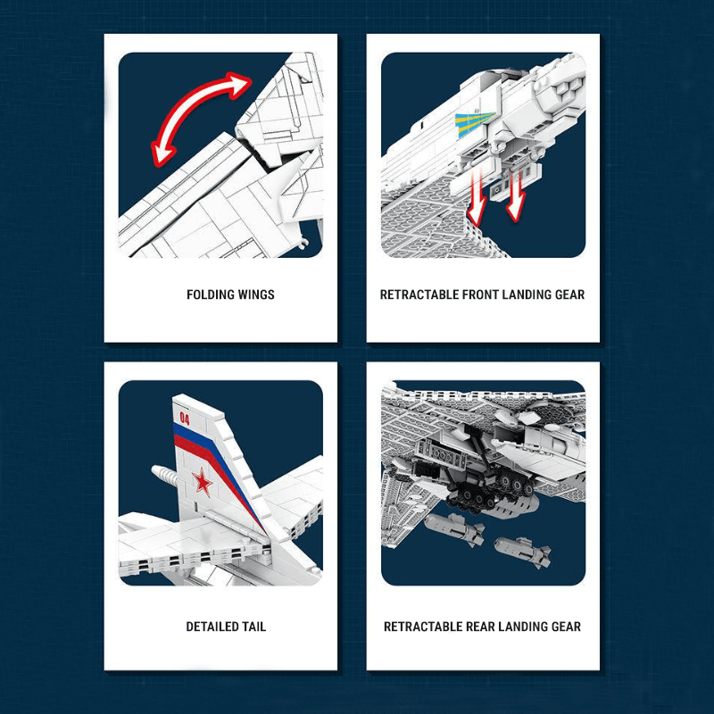 TU-160 Strategic Bomber - Building Set | Power Brickz