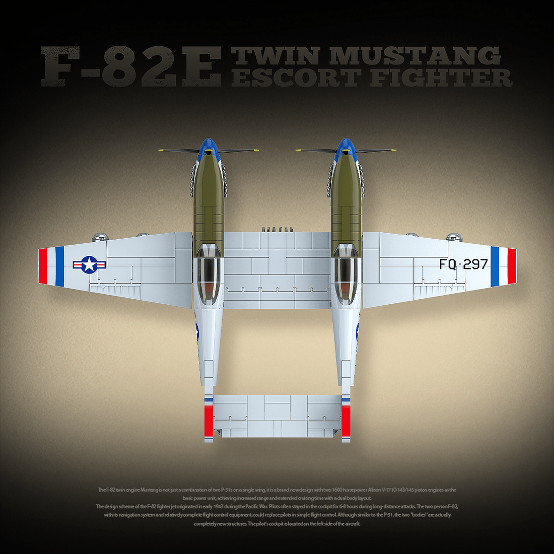 Twin - Fuselage Escort Fighter | 1107pcs - Power Brickz
