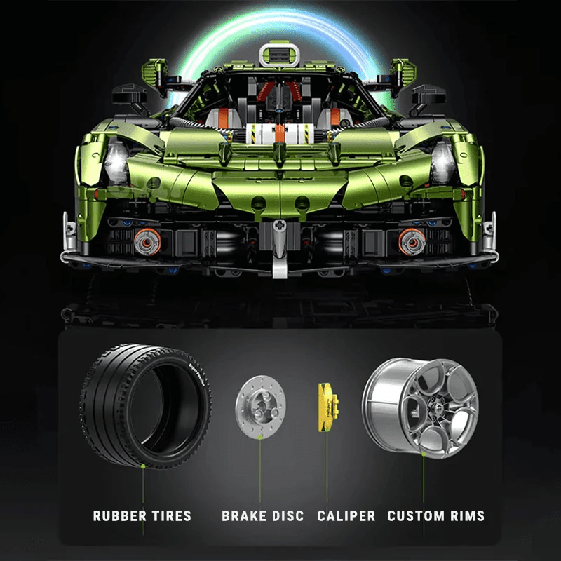 Twin-Turbo Track Hypercar - Building Blocks Set | Power Brickz