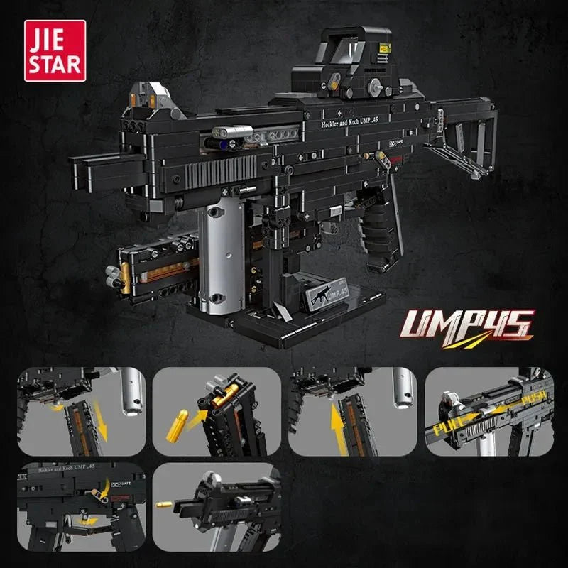 UMP45 SMG Gun - Building Set | Power Brickz