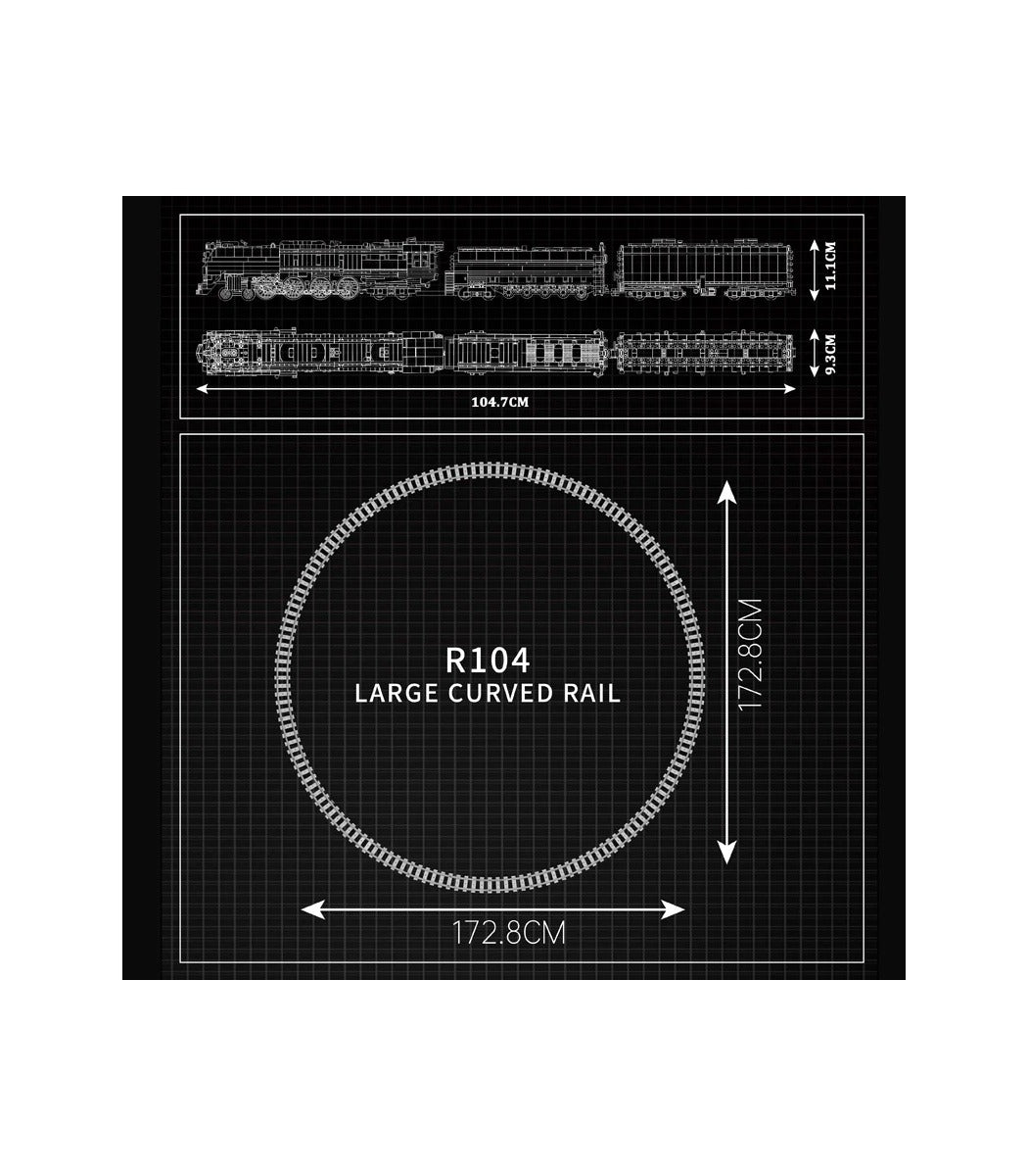 Union Pacific 844 Locomotive | 3358pcs - Power Brickz