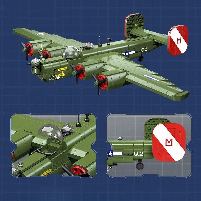 US B24 Long - range Strategic Bomber | 788pcs - Power Brickz