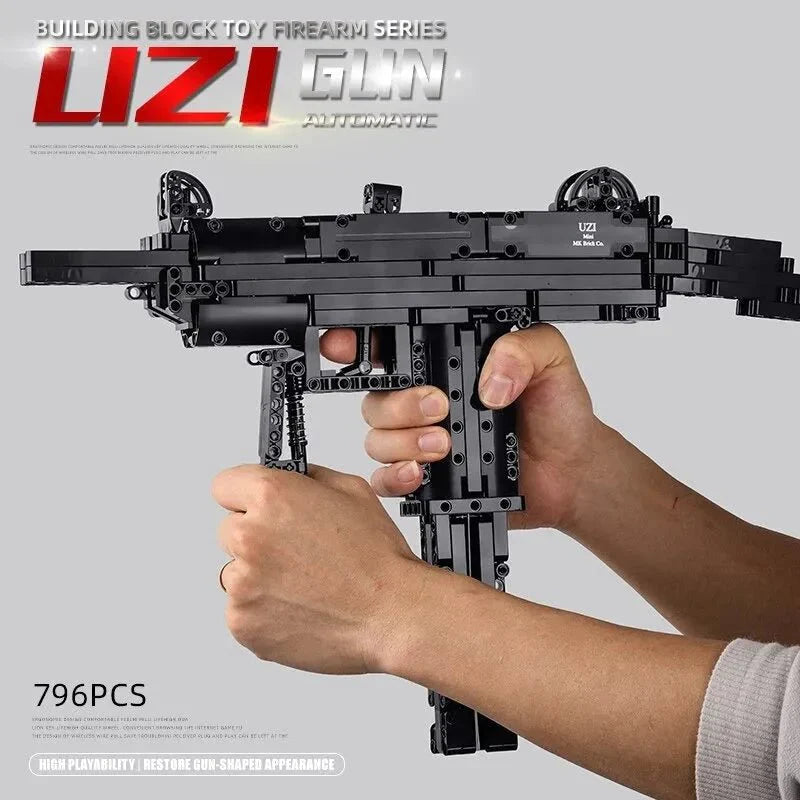 UZI SMG Sub Machine Gun - Building Set | Power Brickz