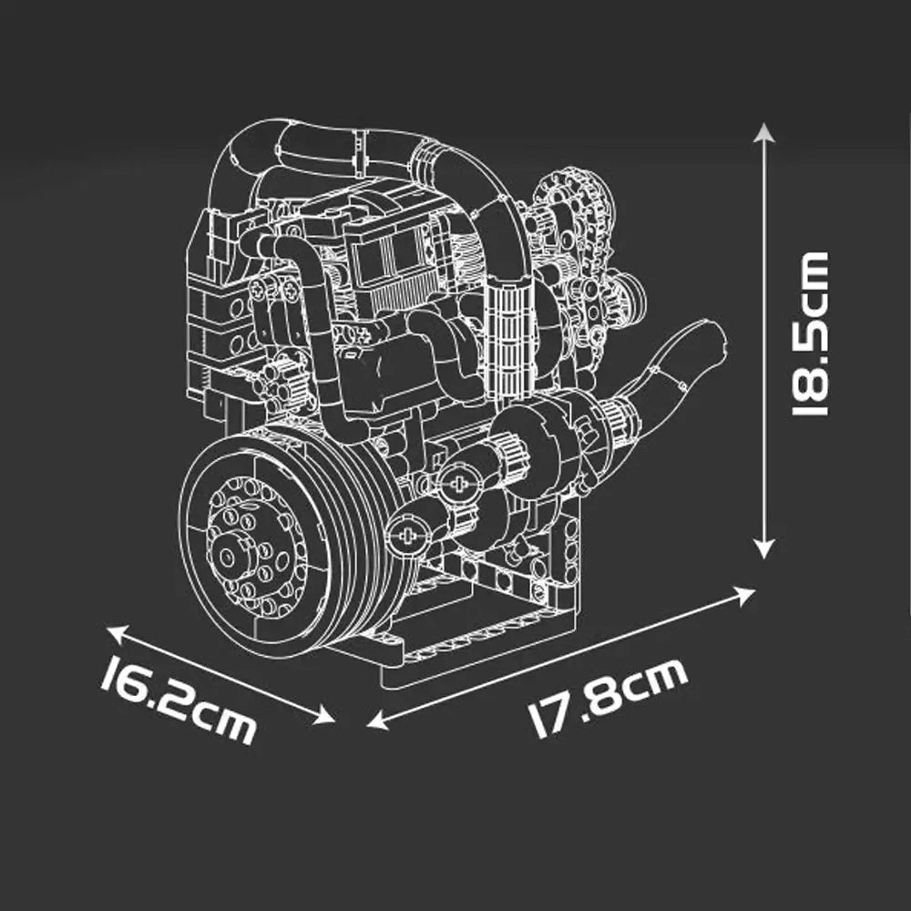 V8 Supercar Engine Kit | 739pcs - Power Brickz