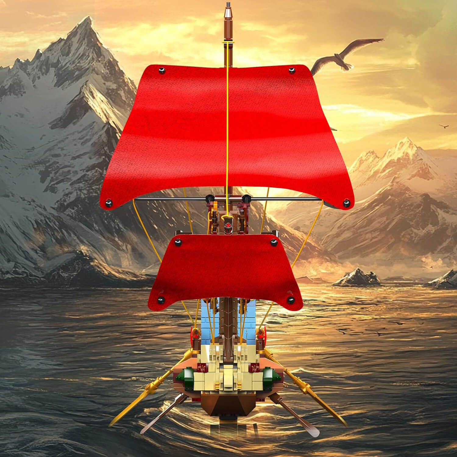 Viking Longship War Raider | 1465pcs - Power Brickz