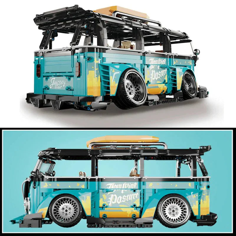 Retro VW Camper Van - Building Blocks Set | Power Brickz