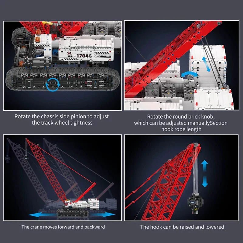 Wacker 16000 Crawler Crane Technic | 4494pcs - Power Brickz