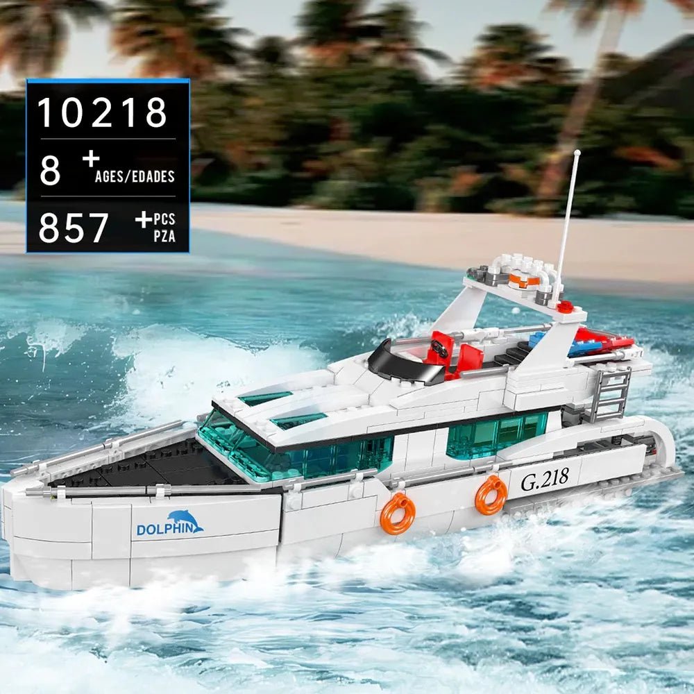 White Dolphin Yacht | 857pcs - Power Brickz