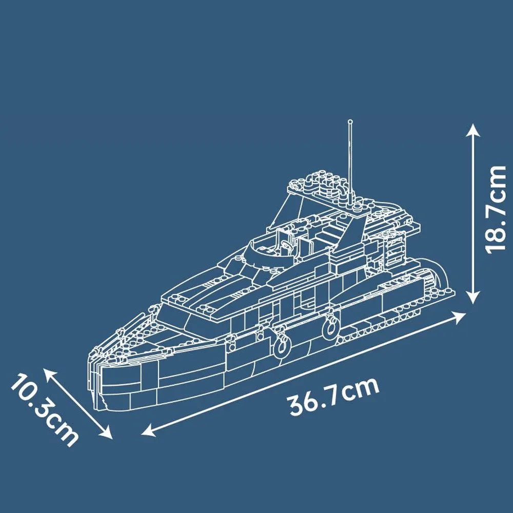 White Dolphin Yacht | 857pcs - Power Brickz