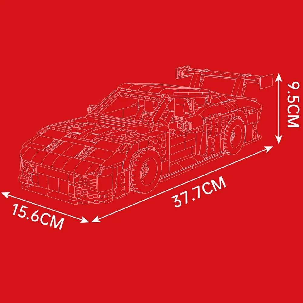 WidebodyGT2 Rs Track Racer - Building Blocks Set | Power Brickz