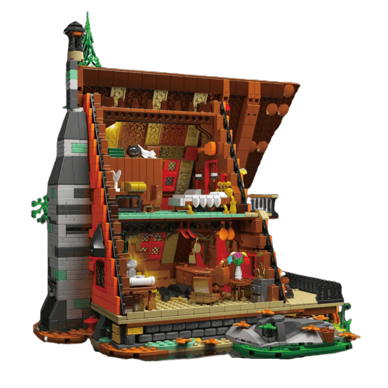 Wooden Cabin In The Woods - Building Set | Power Brickz