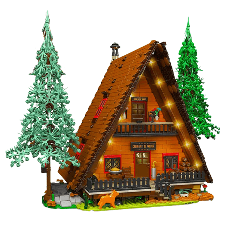Wooden Cabin In The Woods - Building Set | Power Brickz