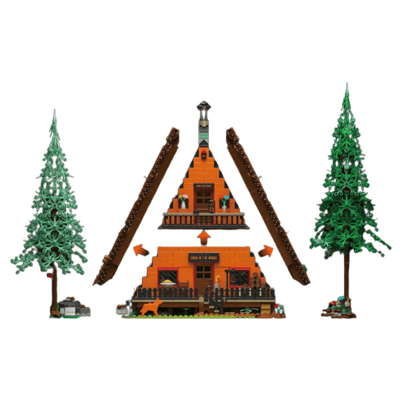 Wooden Cabin In The Woods - Building Set | Power Brickz