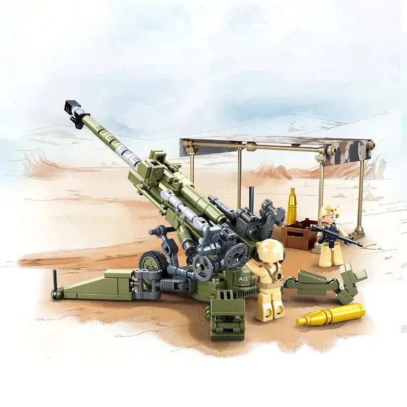 WW2 M777 Light Artillery Gun - Building Set | Power Brickz
