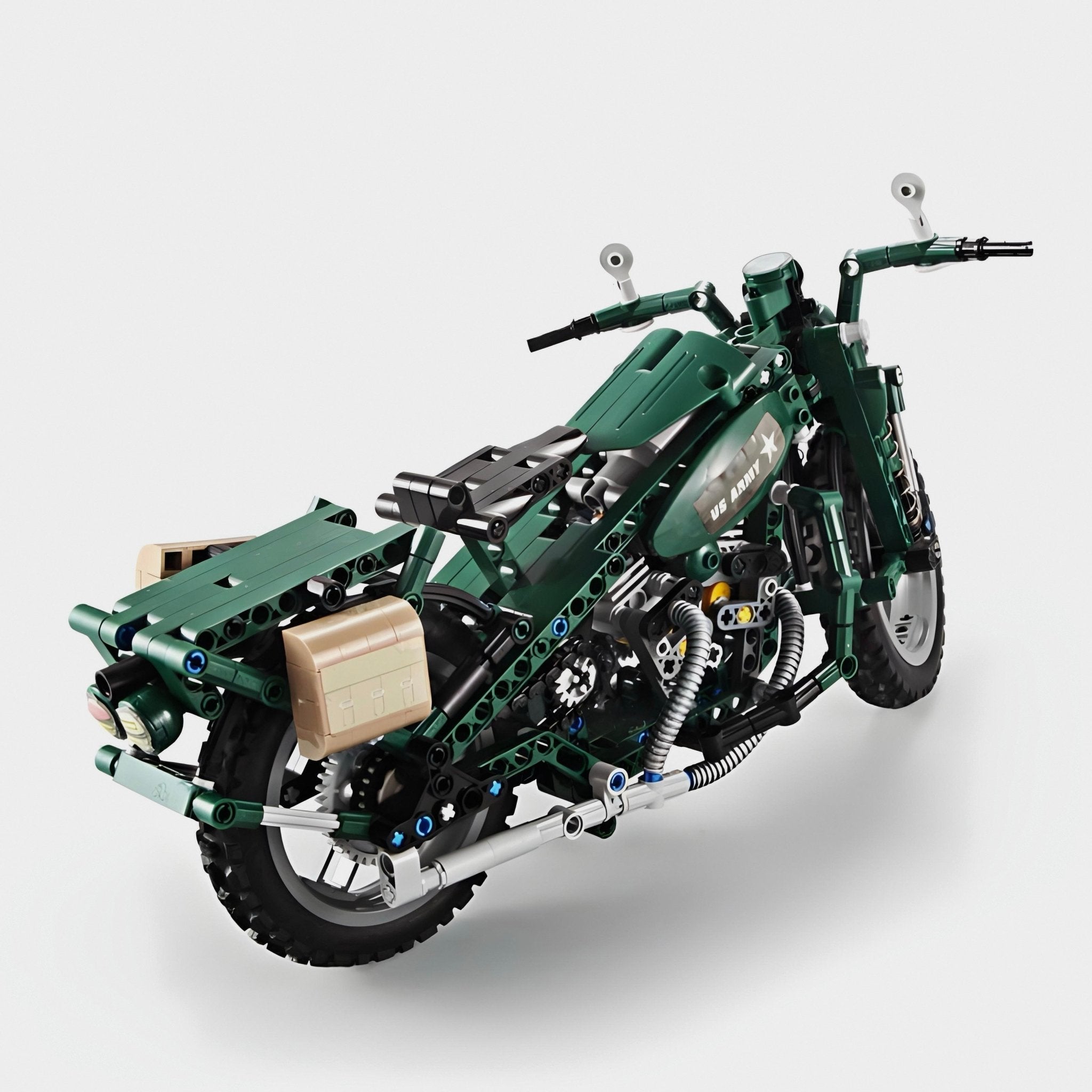 WWII Military Motorcycle - Building Set | Power Brickz