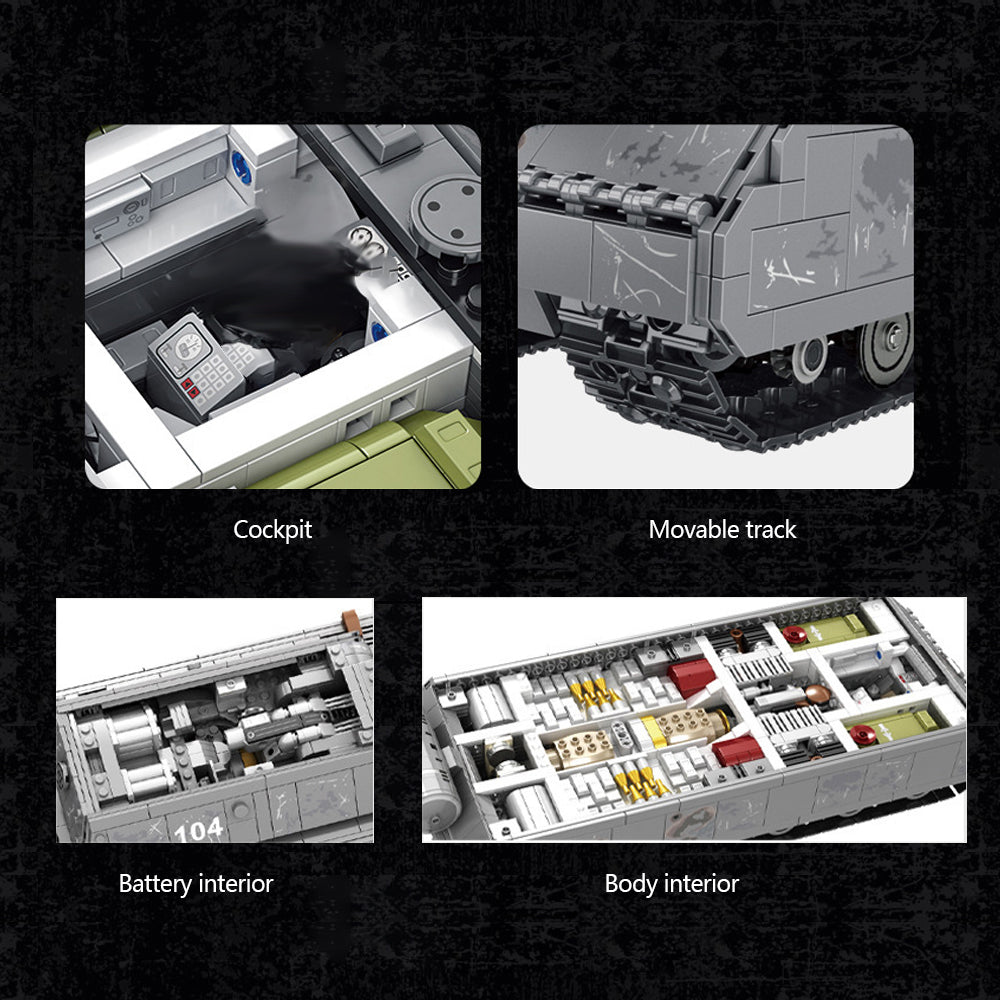WWII Rat Heavy Tank - Building Set | Power Brickz